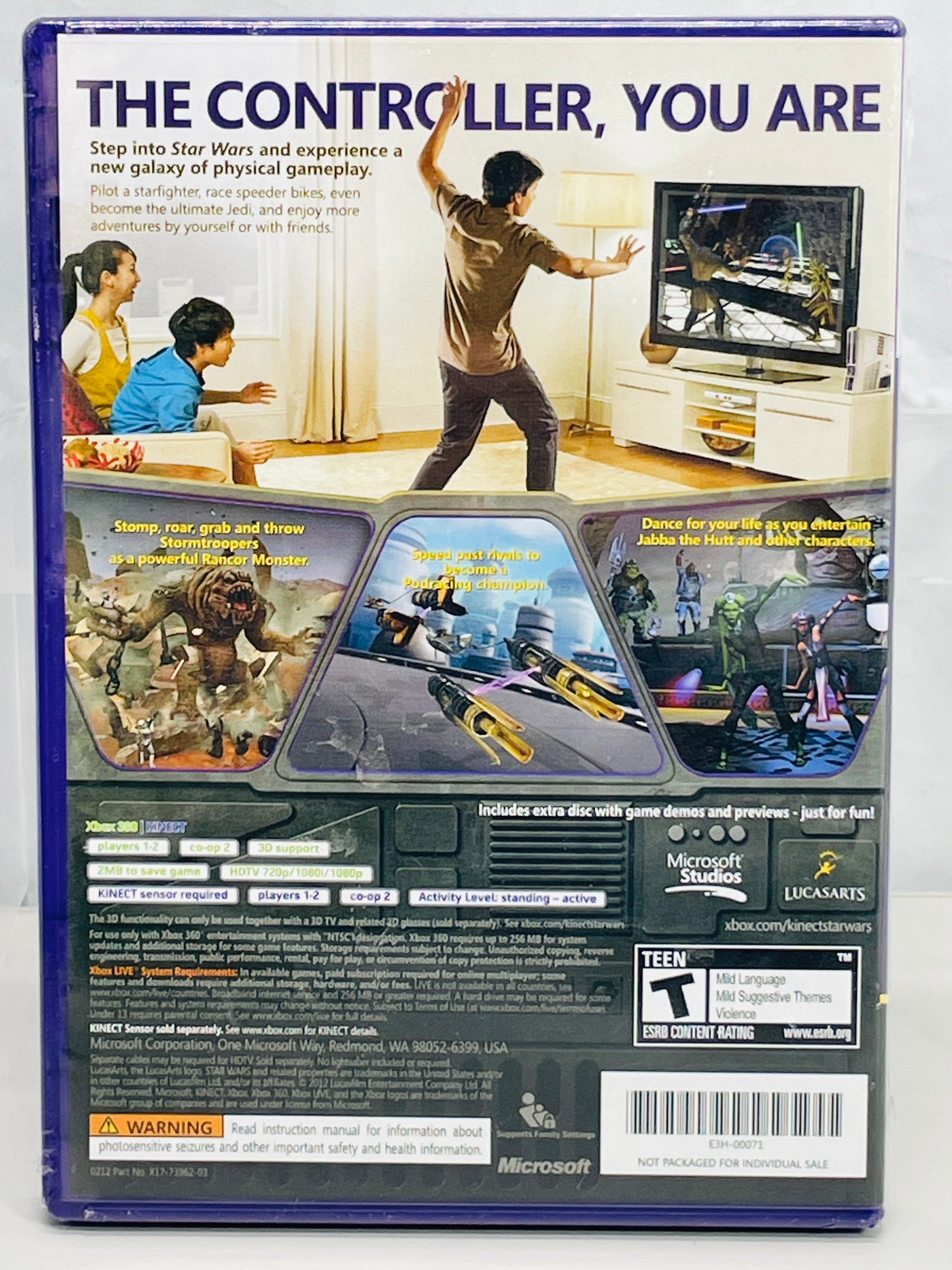 NEW! Unopened Package XBOX 360 Kinect Star Wars 2012