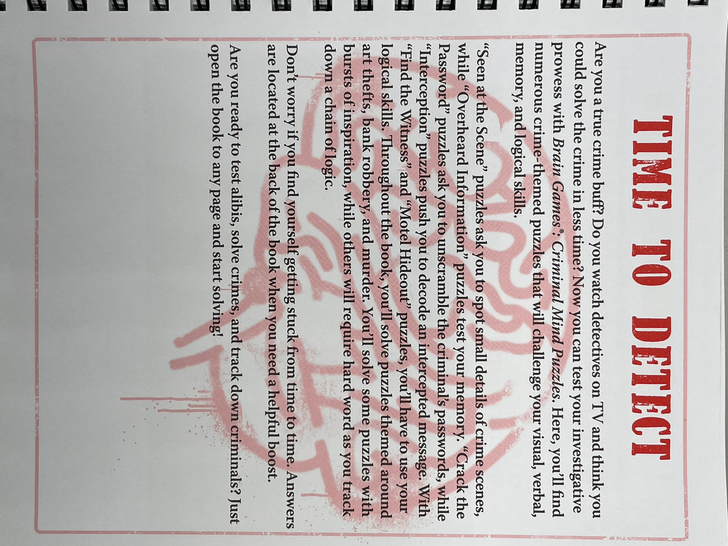 Brain Games Criminal Minds Puzzle Book Lt Wear