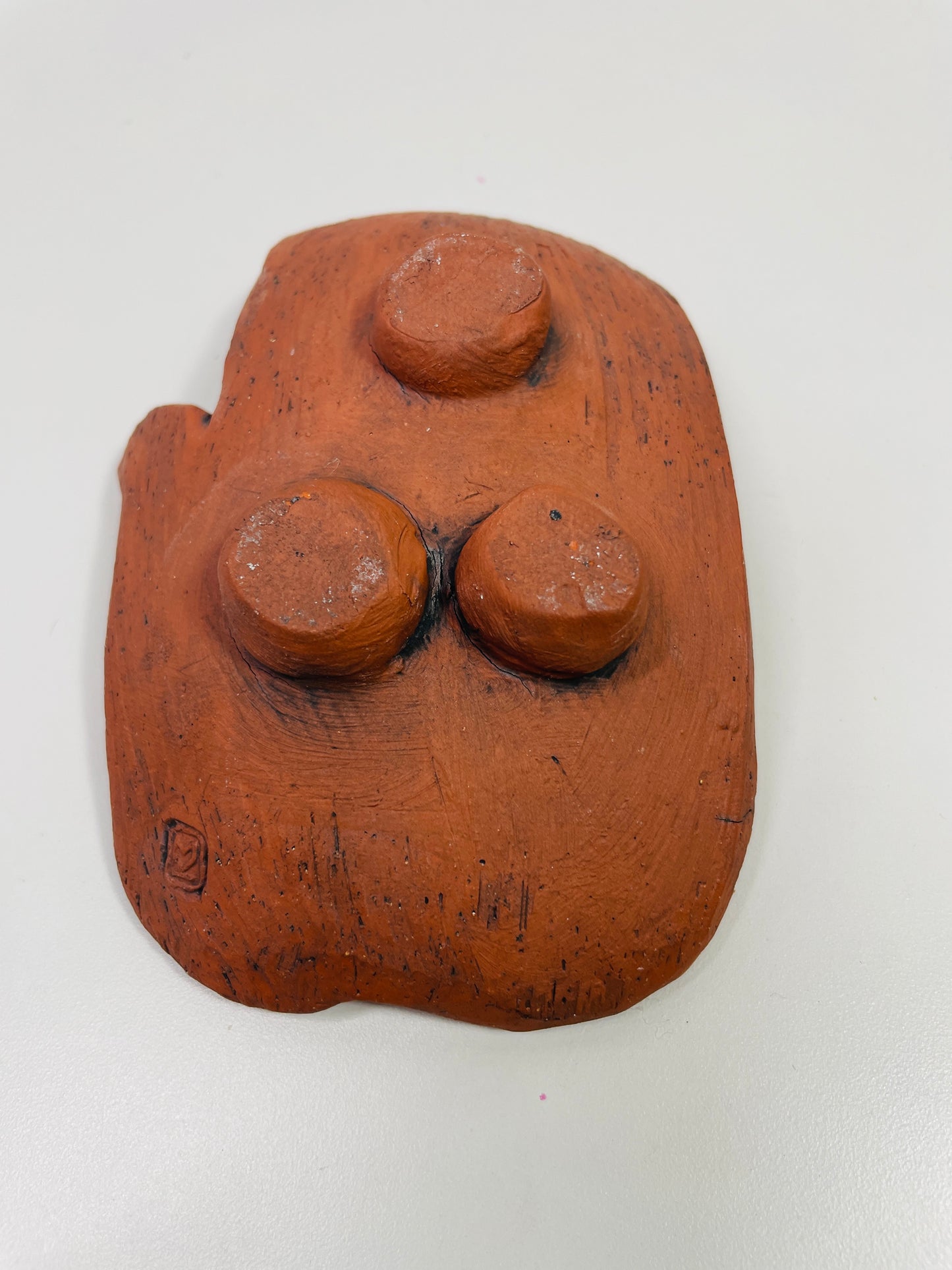 Small Clay Hand Palm Trinket Change Tray 5" x 3"