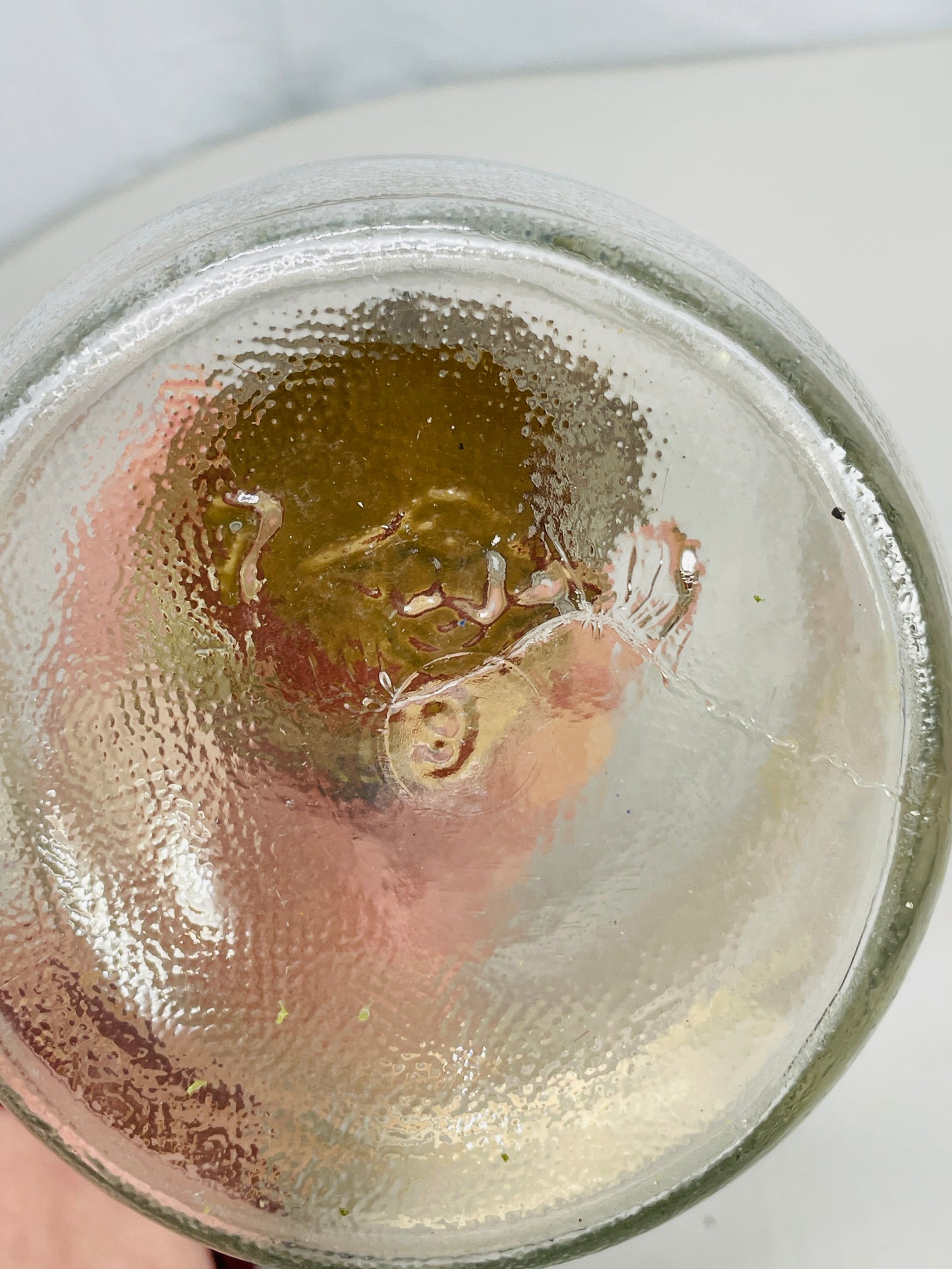 Vintage 9" Glass Jar with Aluminum Twist Cap and Handle