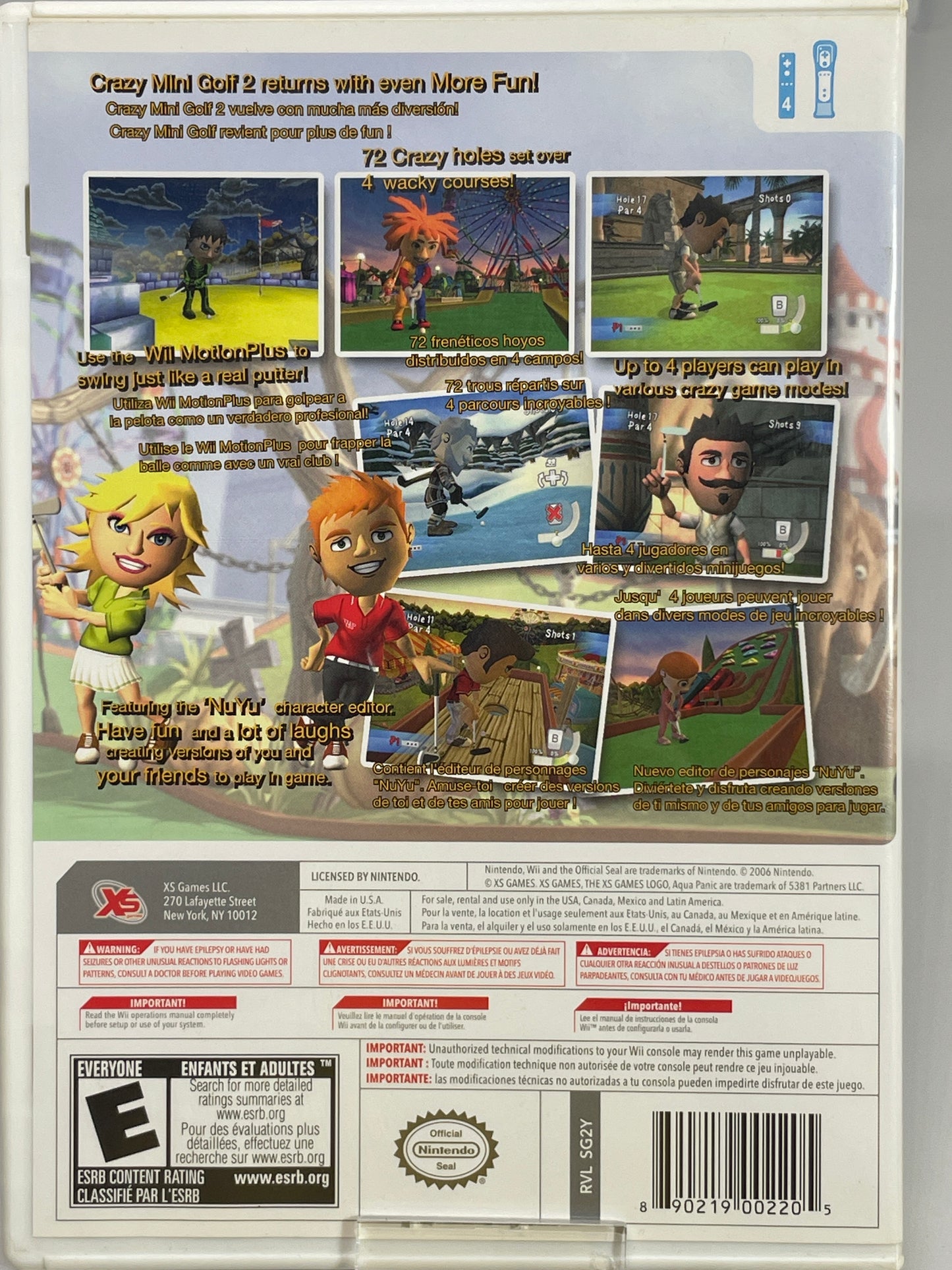 Nintendo Wii Game: Crazy Mini Golf 2