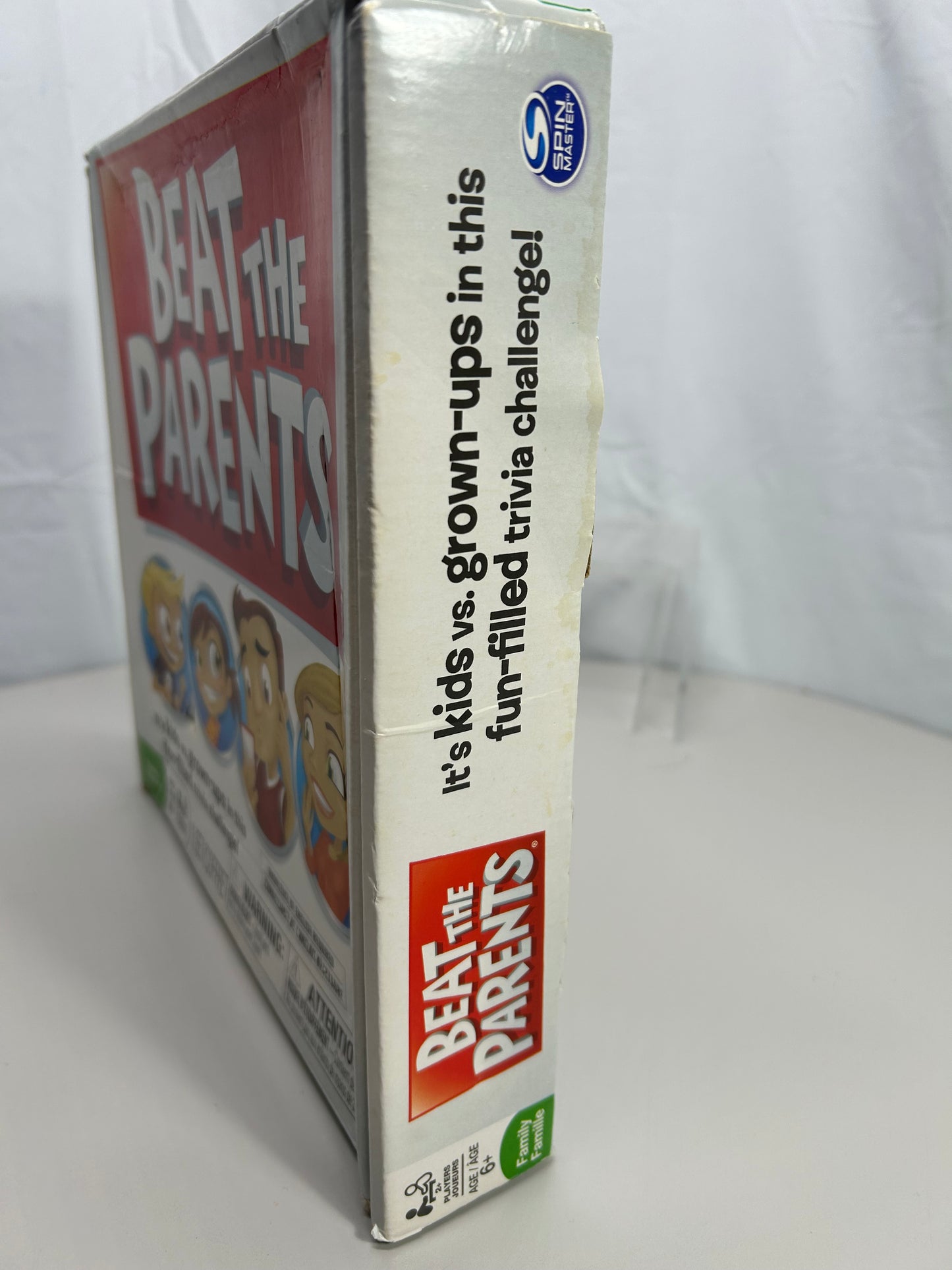 Spin Master Beat The Parents Board Game COMPLETE Damaged Box