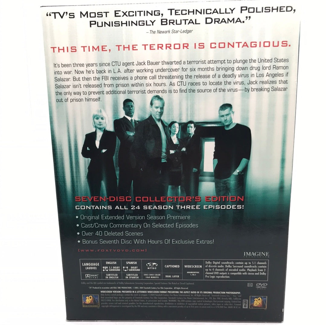 TV Series 24 COMPLETE Season 3 LT SCRATCHING Discs 1-3