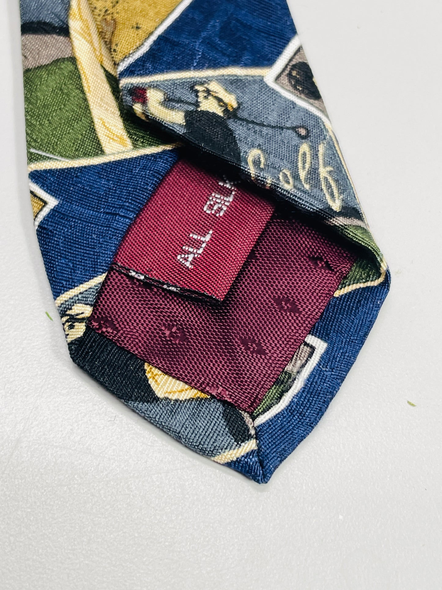 Vintage Tie Jacobs Roberts LTD Golf Themed Mens Neck Tie All Silk