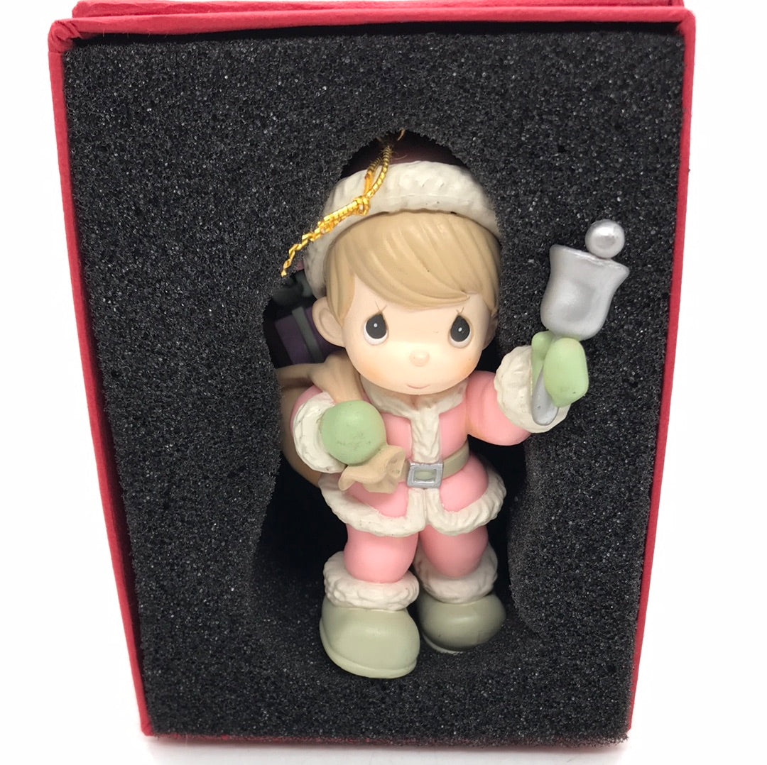 Precious Moments Boy as Santa Claus 1995 Christmas Ornament Home for Holidays