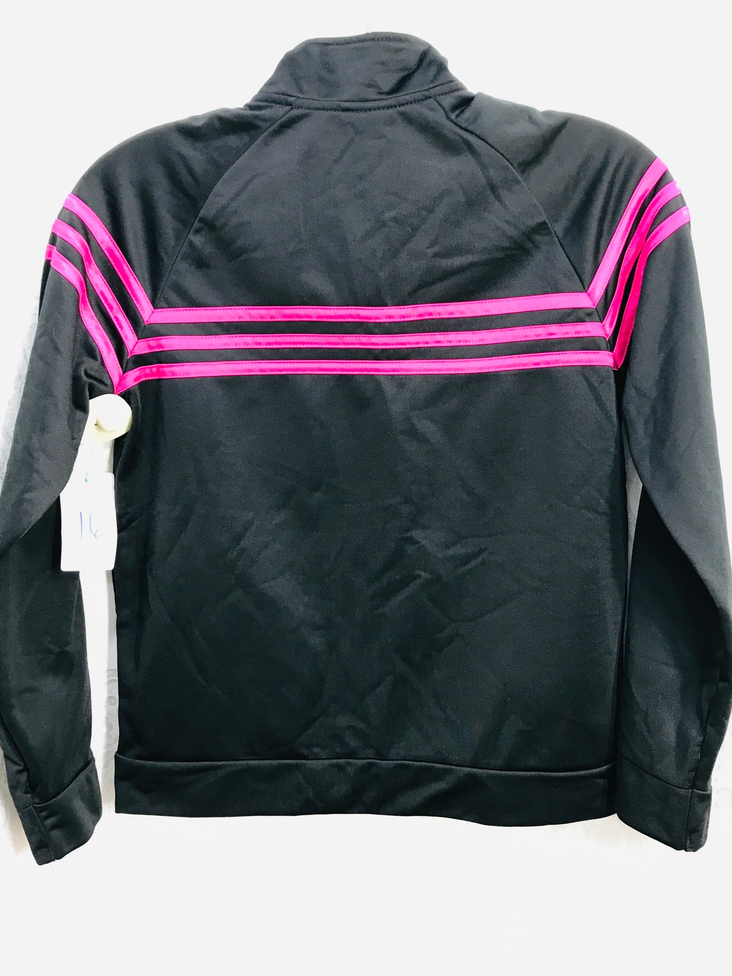 Adidas Black & Pink Zip Jacket Girls 16