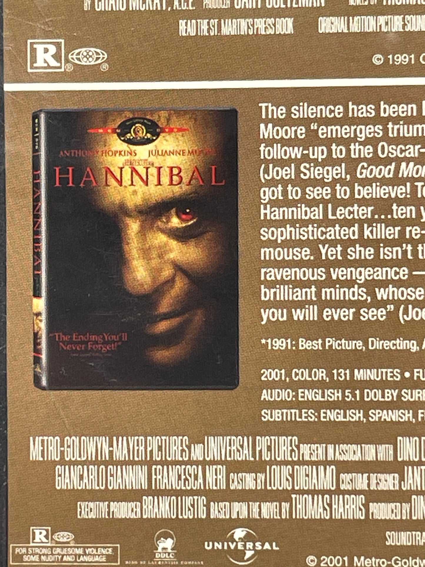 DVD 2007 Hannibal Lecter Two-Pack: Silence of the Lams / Hannibal