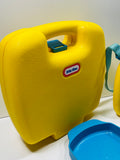 Vintage Toy Little Tikes Yellow Camping Kit: Canteen, Lunch Box