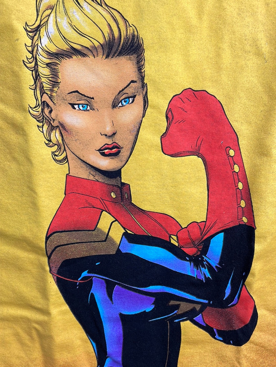 Captain Marvel Graphic Tee Black Adult S