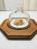 Vintage Goodwood Cheese Plater with Glass Cover