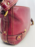 Vintage Etienne Aigner Purse Leather Red Burgundy 77810