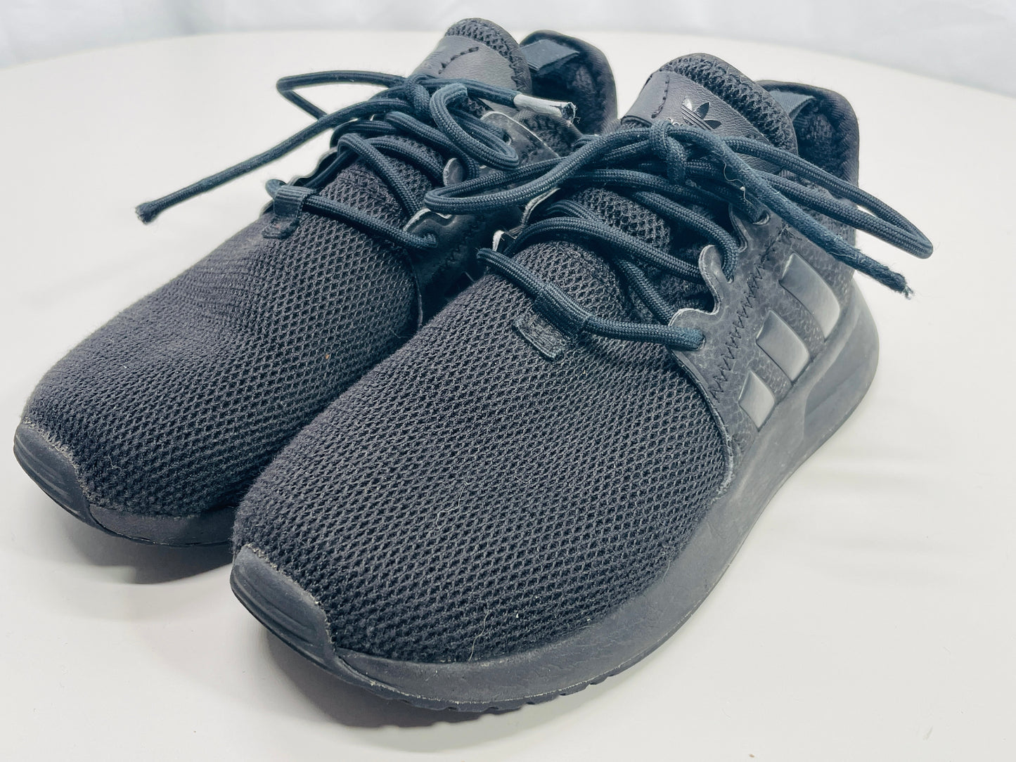 Adidas Sneaker All Black Blackout Mesh Run Shoe Unisex Boys Girls 13K