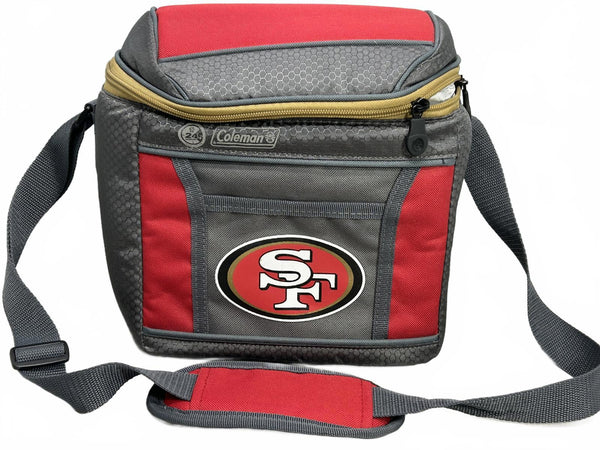 EUC Coleman Large Lunch Cooler SF San Francisco Giants Canvas Gray Red Gold