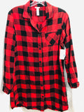 Wondershop Red Black Plaid Sleepware Ladies S