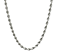 Sterling Silver 925 NECKLACE Long 30" Twisty Chain