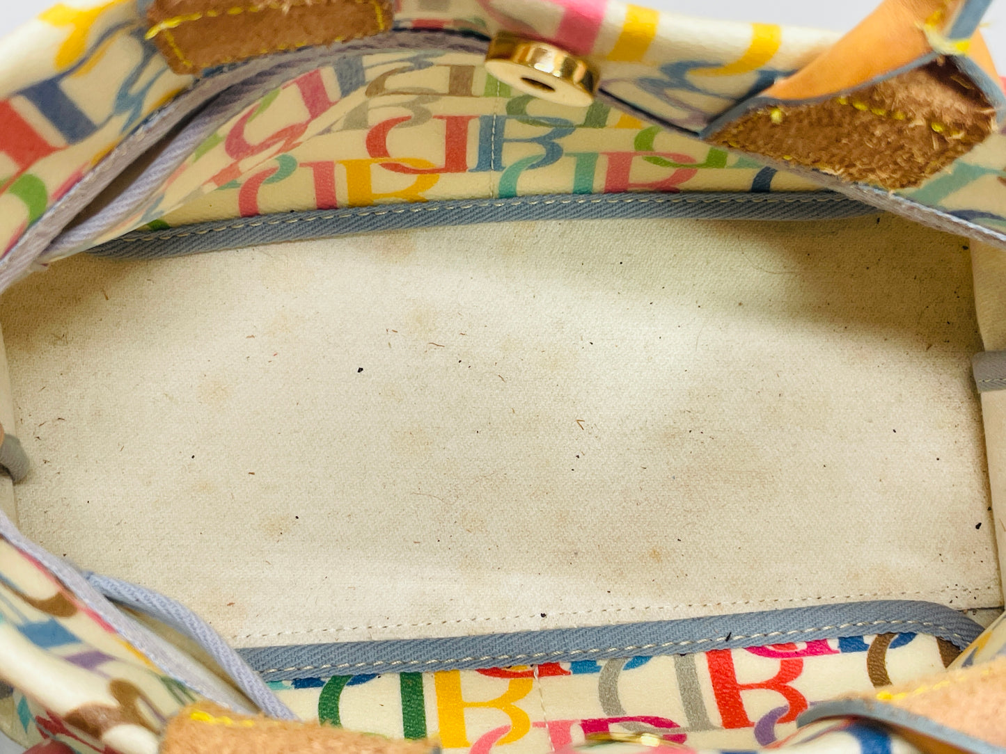 VINTAGE Dooney & Bourke Purse with Rainbow Signature Initial Logo Y2K