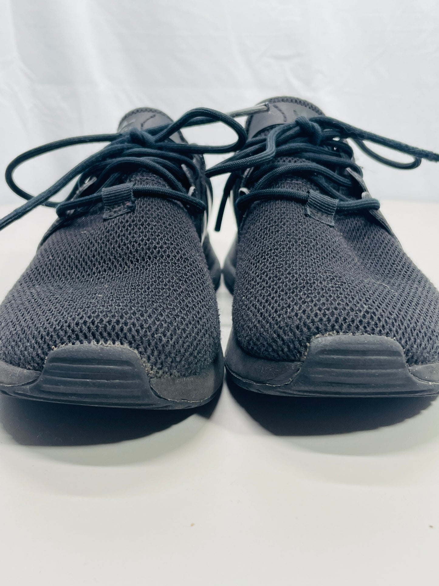 Adidas Sneaker All Black Blackout Mesh Run Shoe Unisex Boys Girls 13K