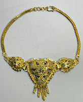 Indian Bollywood Jewelry Upper Arm Bracelet Yellow Gold Tone Heart Shape 10"