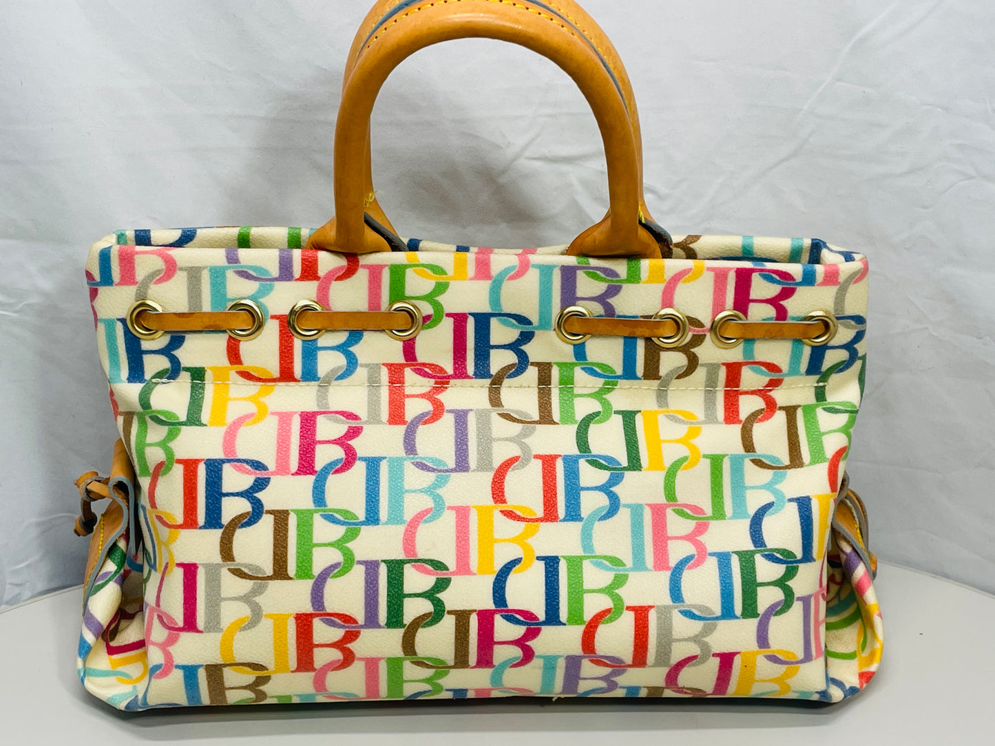 VINTAGE Dooney & Bourke Purse with Rainbow Signature Initial Logo Y2K