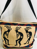 AUTHENTIC Soutwestern Kokopelli Tote Bag Woven 17" x 12"