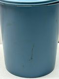 Vintage Tupperware 1339-4 Country Blue Storage Canister w/ Pleated Lid