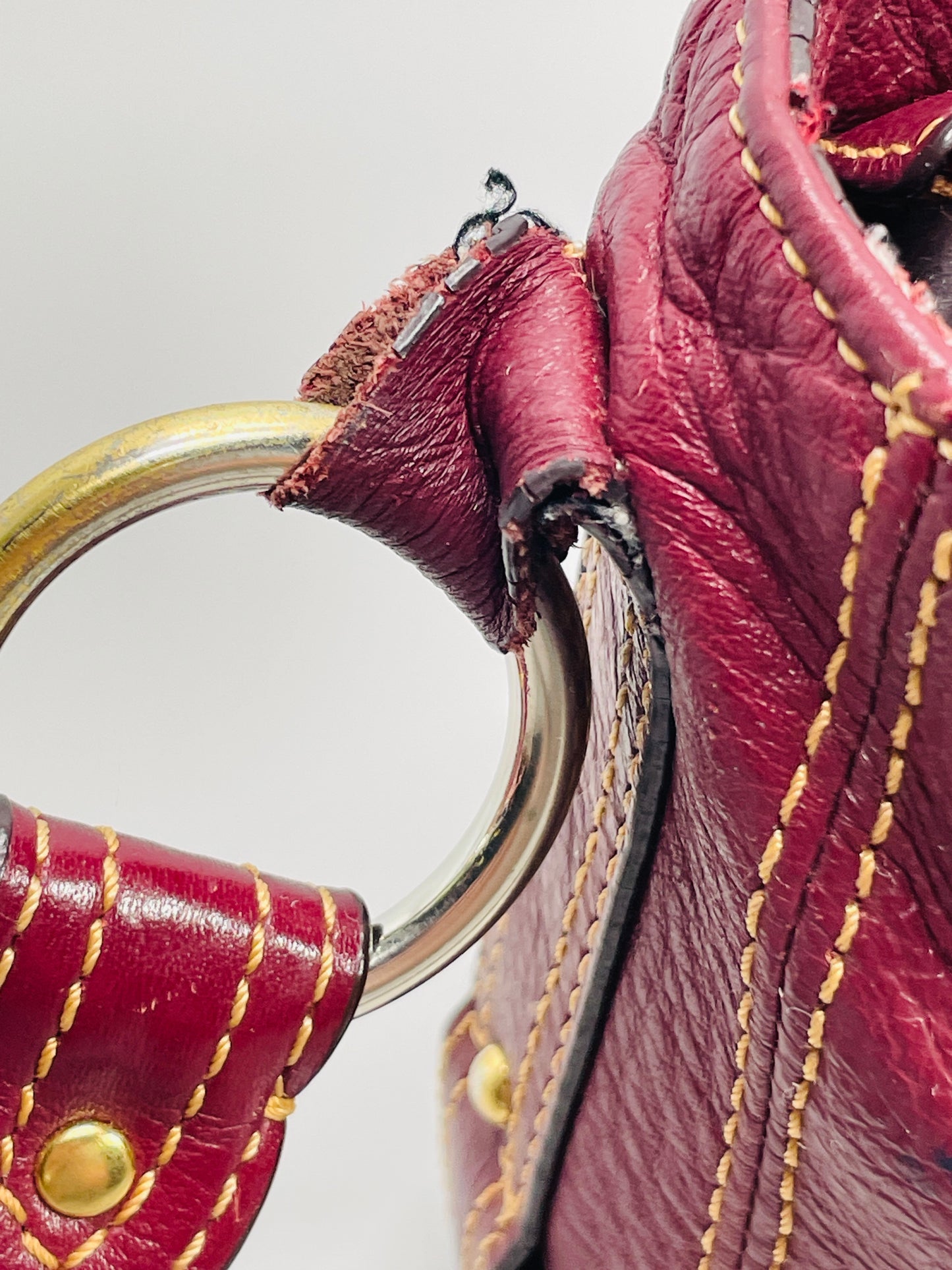 Vintage Etienne Aigner Purse Leather Red Burgundy 77810