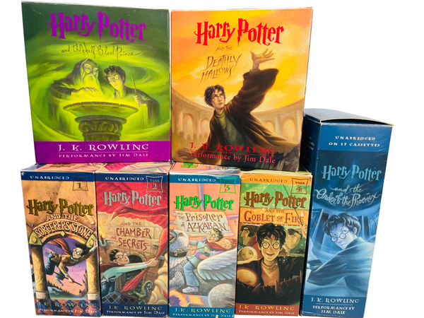 HARRY POTTER COMPLETE AUDIO BOOK SET 7 Book Set Audio Cassettes & Audio CDs Unabridged