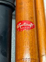 Vintage Sportcraft made in Italy Wooden Billiard Pool Cue Stick 01112 w/Bag 57"