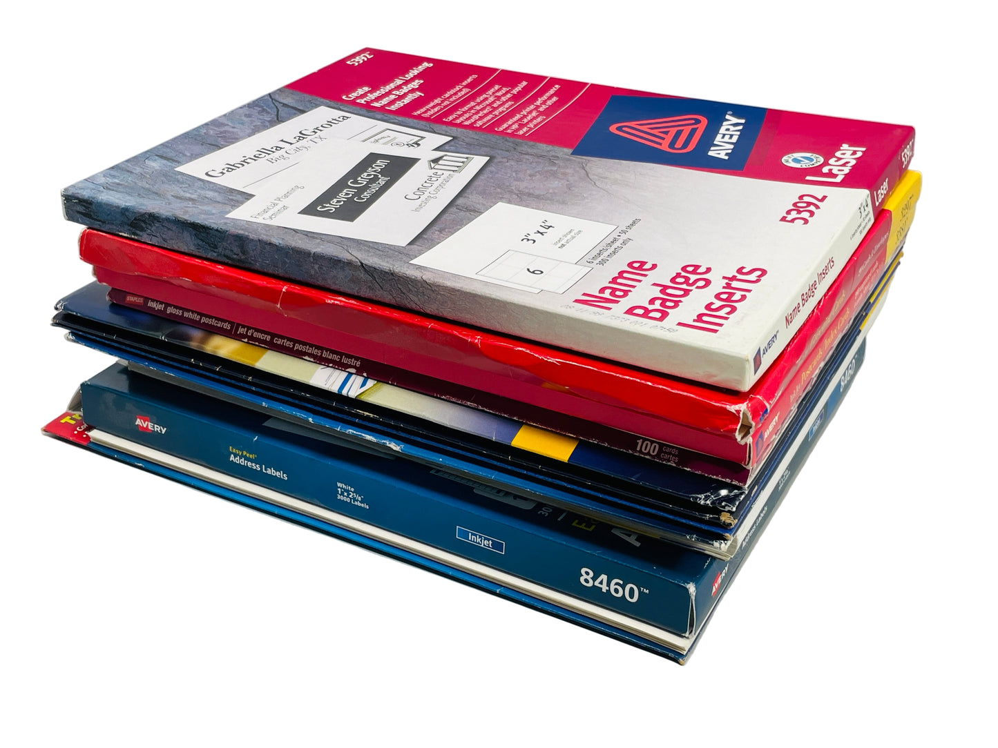 Large LOT Ink/Laserjet Printer Paper Specialy Papers: Labels, Business Cards +