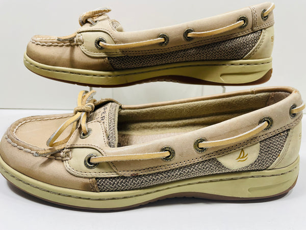 Sperry Top Sider Tan Leather Shoes Ladies 6.5