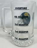 NFL Jacksonville Jaguars Beer Stein Glass 5.5" with Quater Drink Lines
