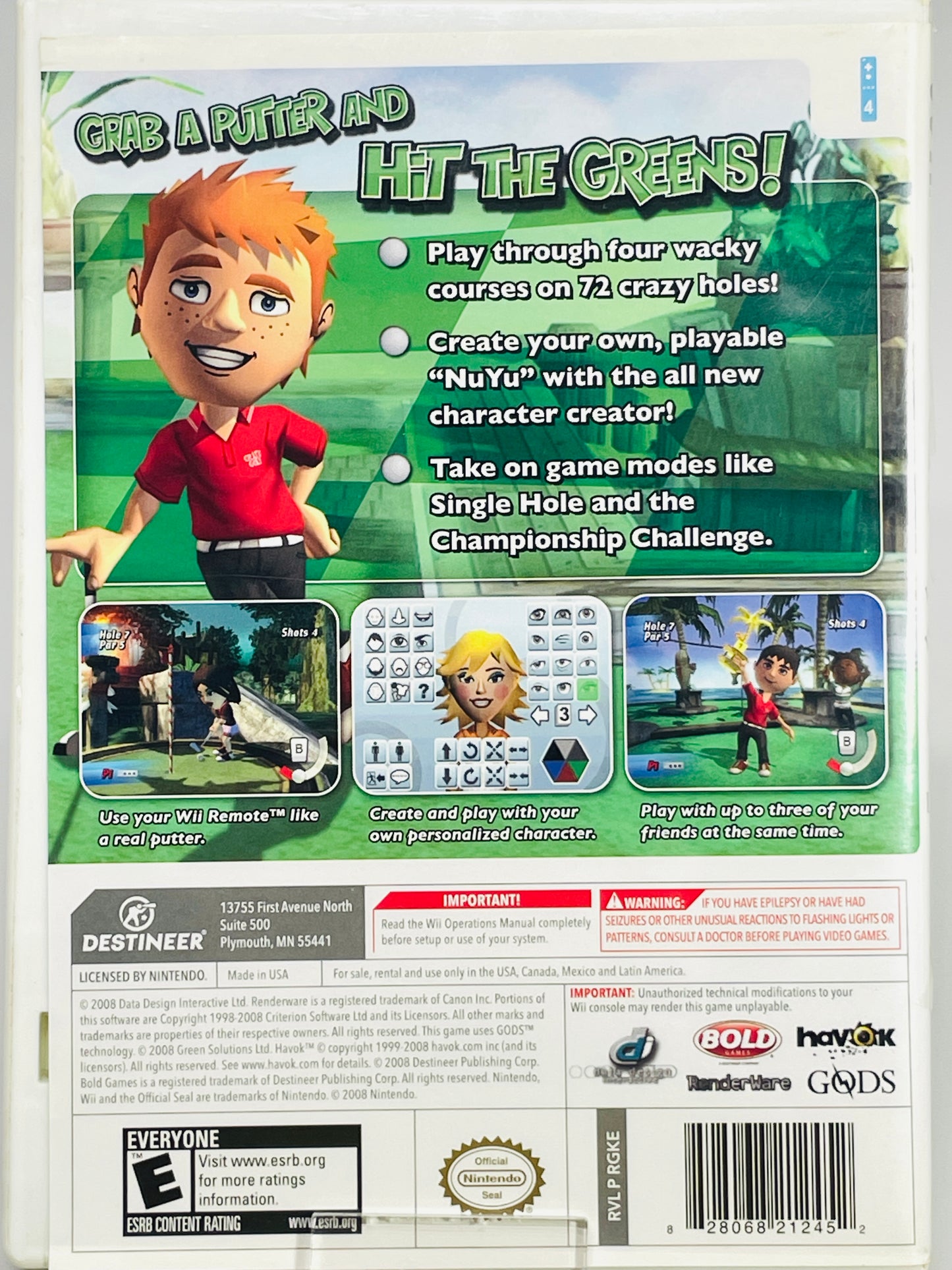 Nintendo Wii Game: Crazy Golf Kidz Sports