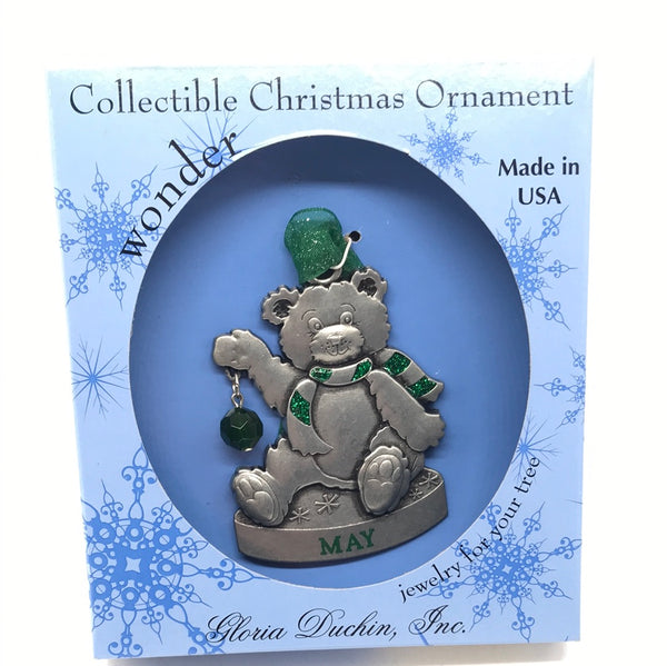 NEW Gloria Duchin Inc Collectable Christmas Ornament May Birth Month