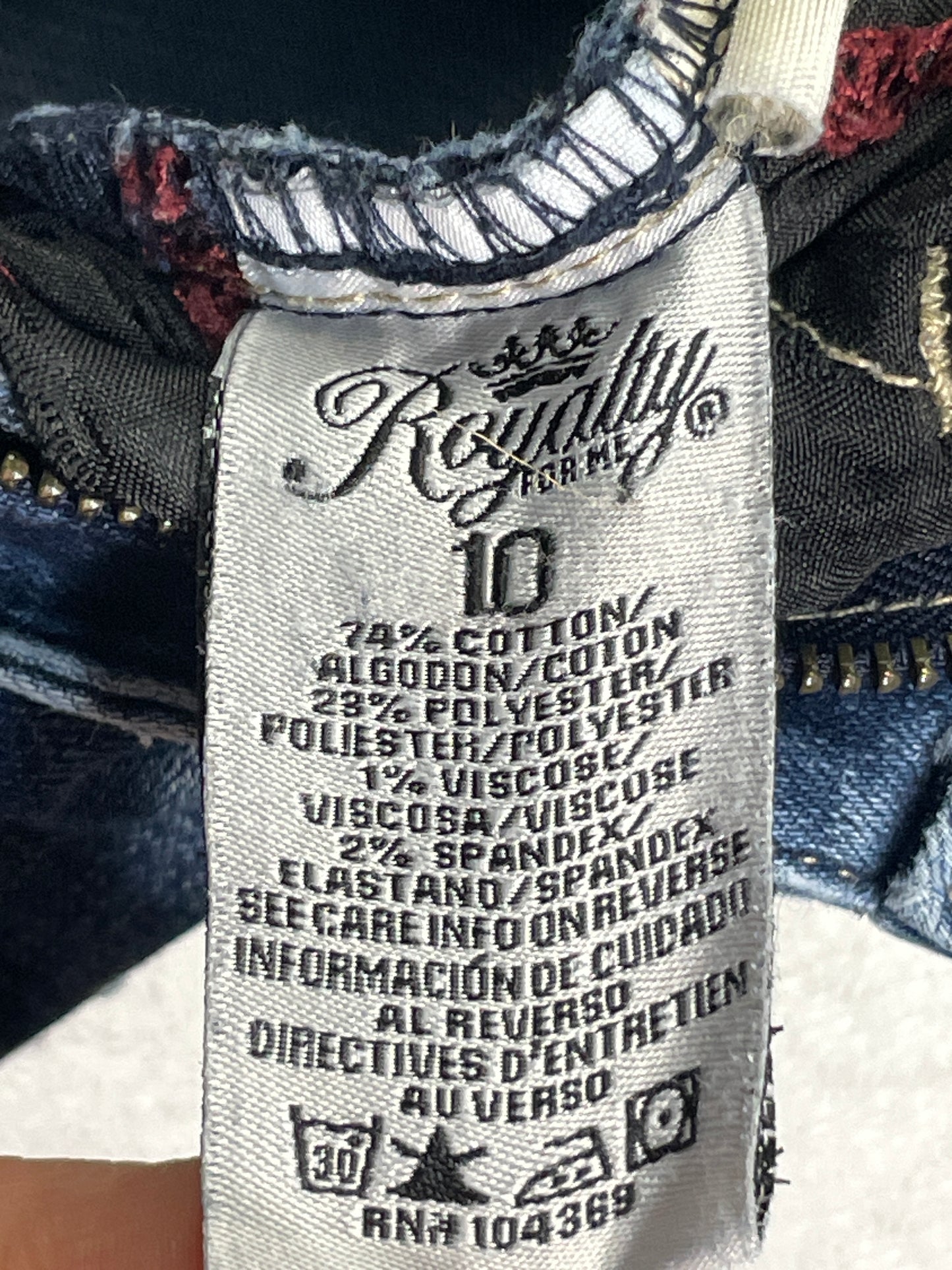 Royalty for Me Denim Blue Jeans Skinny High Rise Ladies 10