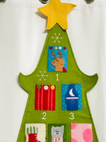 Large Advent Calendar Felt Christmas Tree with 25 Pockets 60" x 36"