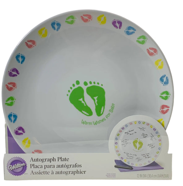 NEW! Wilton Autograph Plate for New Baby Unisex