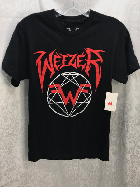 Graphic Tee Black with WEEZER Logo in Red Boys M