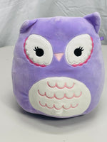 Squishmallows 8" Miranda Purple Owl LT WEAR Freshly Laundered