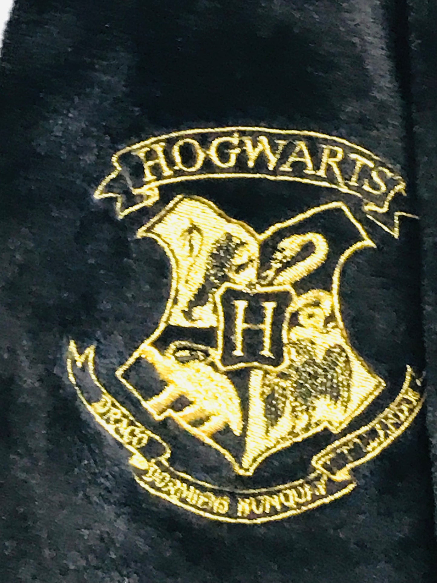 COSTUME Harry Potter Hogwarts Cozy Fuzzy Hooded One Piece Sleeper Pajamas or Costume! Adult XL FRESHLY LAUNDERED TOO!
