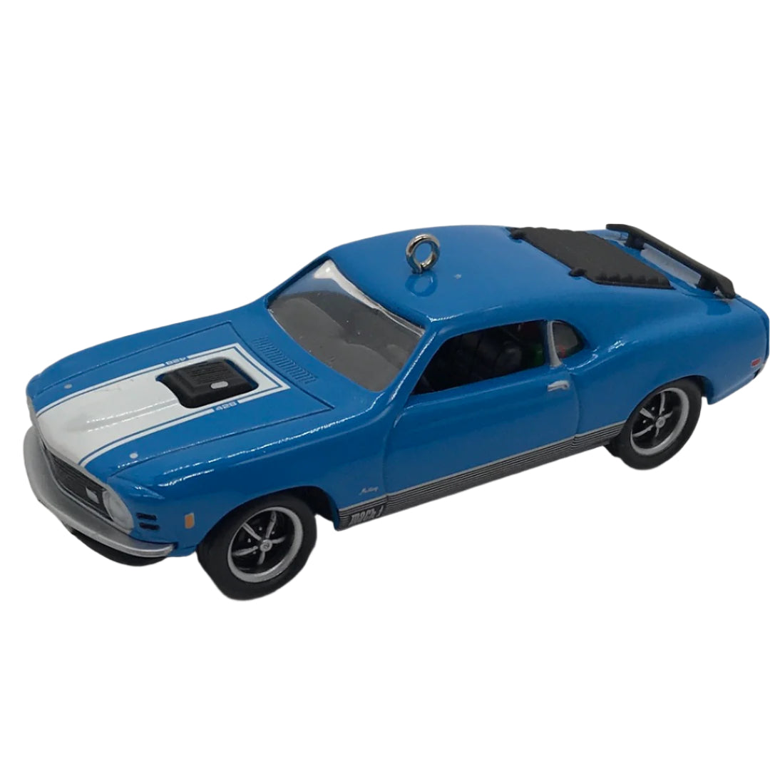 Hallmark Ornament NO BOX:  (2002) 1970 Ford Mustang Blue
