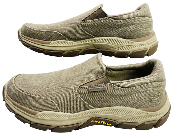 EUC Skechers Slip Ins Arch Fit Motley Denim Tan/Taupe Mens 13 EUC w/ Box