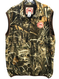 Final Approach Vest Mossy Oak Camo Fleece with Pockets Mens L