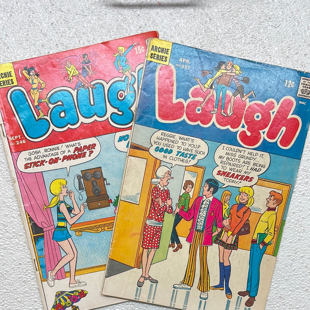 Comic Book Archie Series: 1969 Laugh 2 Book Set 217, 246 WORN| The ...