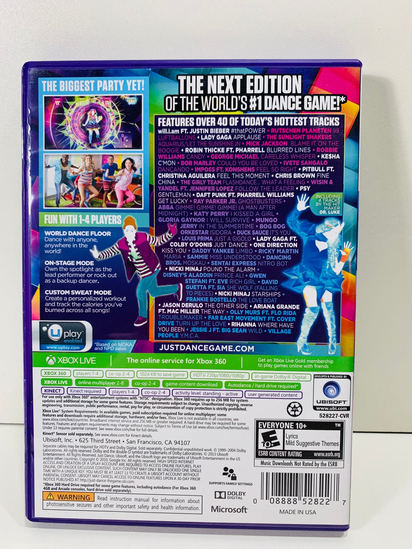 XBOX 360 KINECT LT SURFACE WEAR - Just Dance 2014