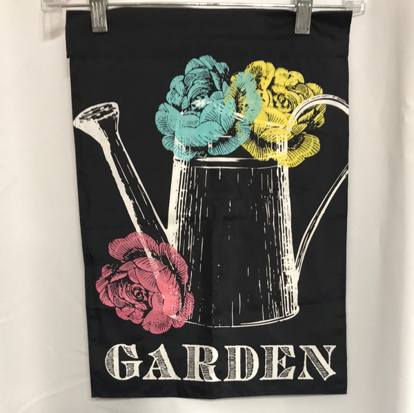 "Garden" Watering Can Flower Pot Garden Flag 17" x 12"