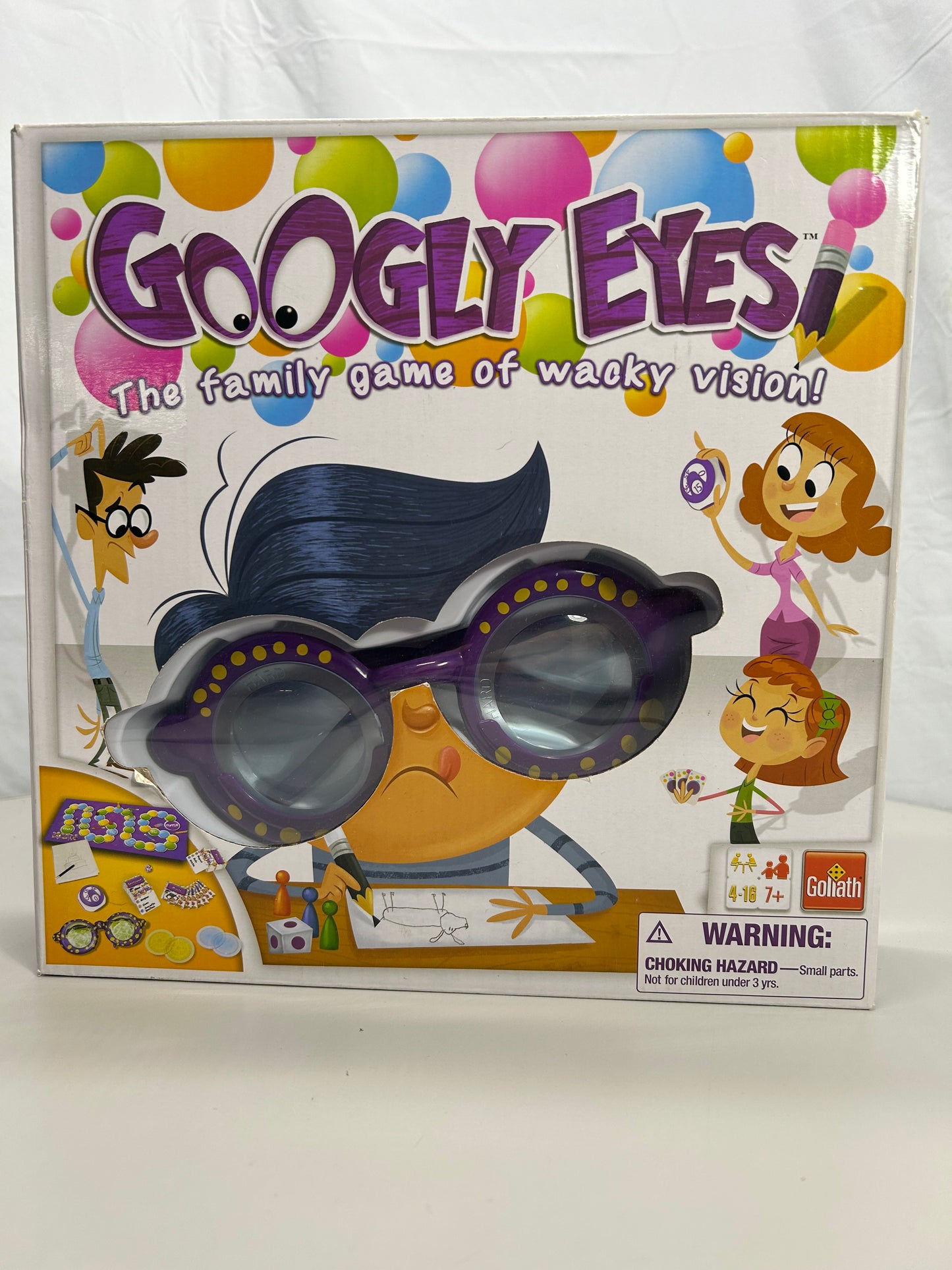 2014 Goliath Googly Eyes Board Game COMPLETE The Family Game of Wacky Vision!