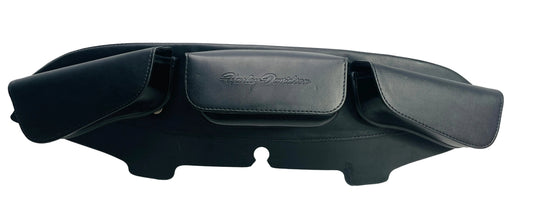 Harley Davidson 3 Pocket Batwing Fairing Pouch LT wear Black Leather