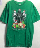 Star Wars Christmas Graphic Tee Shirt Darth Vader GREEN Adult 2X