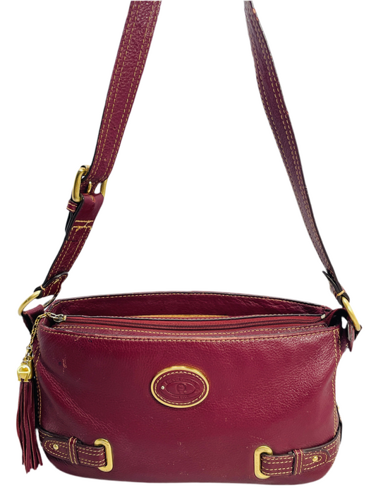 Vintage Etienne Aigner Purse Leather Red Burgundy 77810