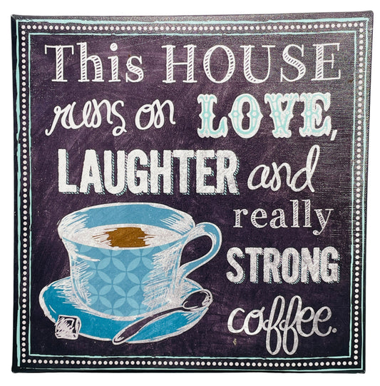 Canvas Art Coffee Art Decor Coffee Bar Wall Art 12" x 12"